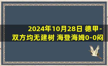 2024年10月28日 德甲-双方均无建树 海登海姆0-0闷平霍芬海姆